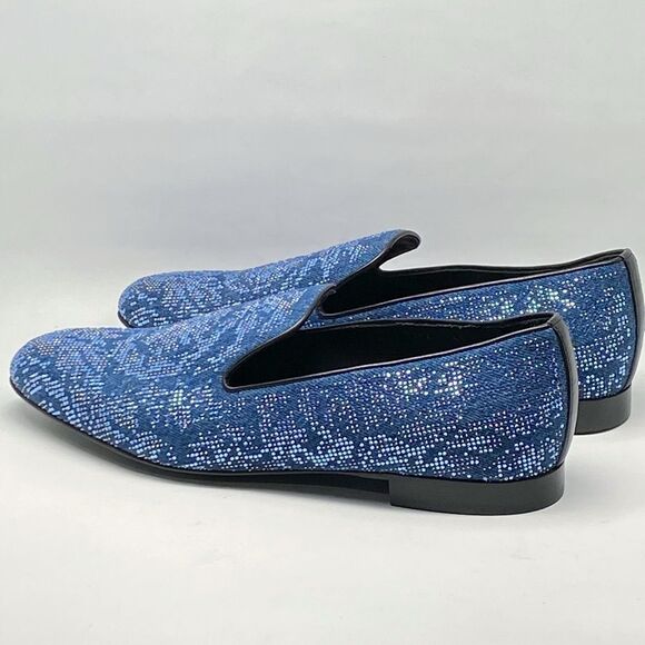 Versace Crystal Embellished Smocking Loafers size 44/us size 11 main image 5